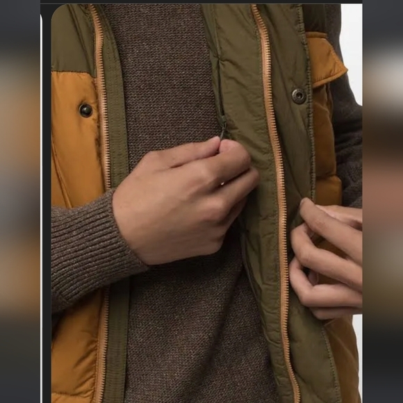 Prana Duck Down Timber Trail Vest Peat Colorblock Mens Size XL NWT - Picture 3 of 15